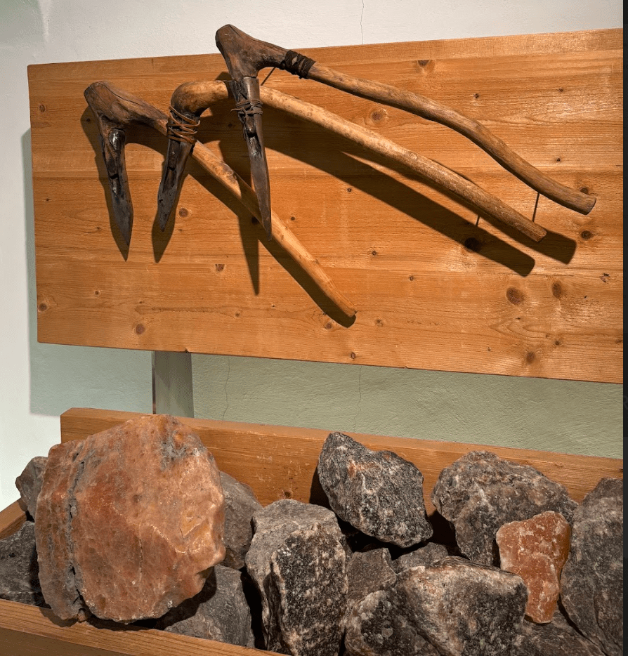 Celtic pickaxes at the Keltenmuseum in Hallein, Austria