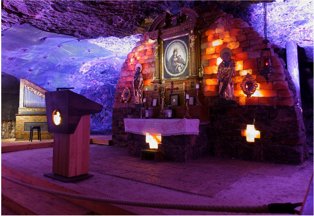 An underground chapel to Saint Barbara