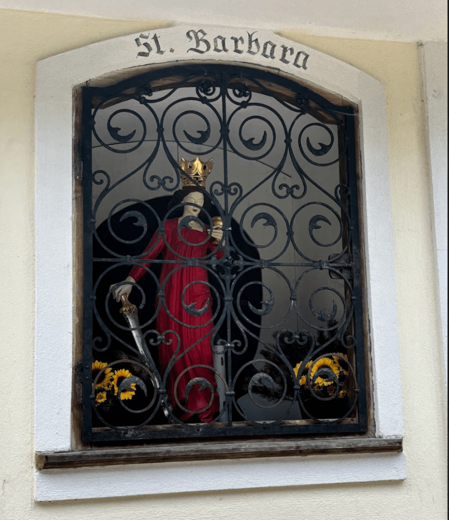 A shrine to Saint Barbara