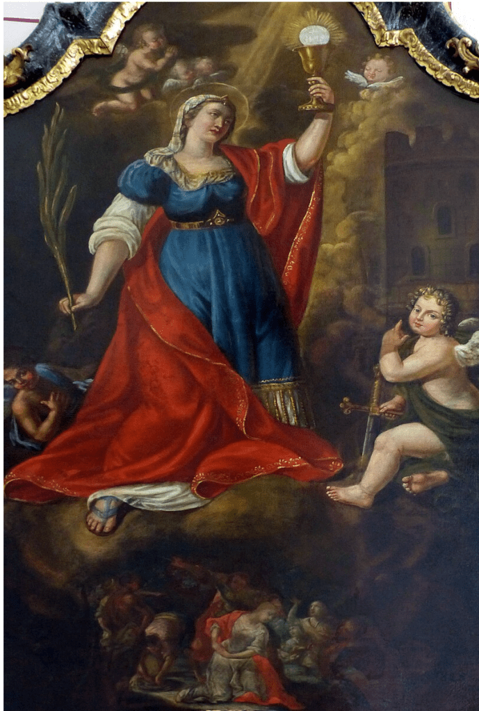 Saint Barbara, the patron saint of miners
