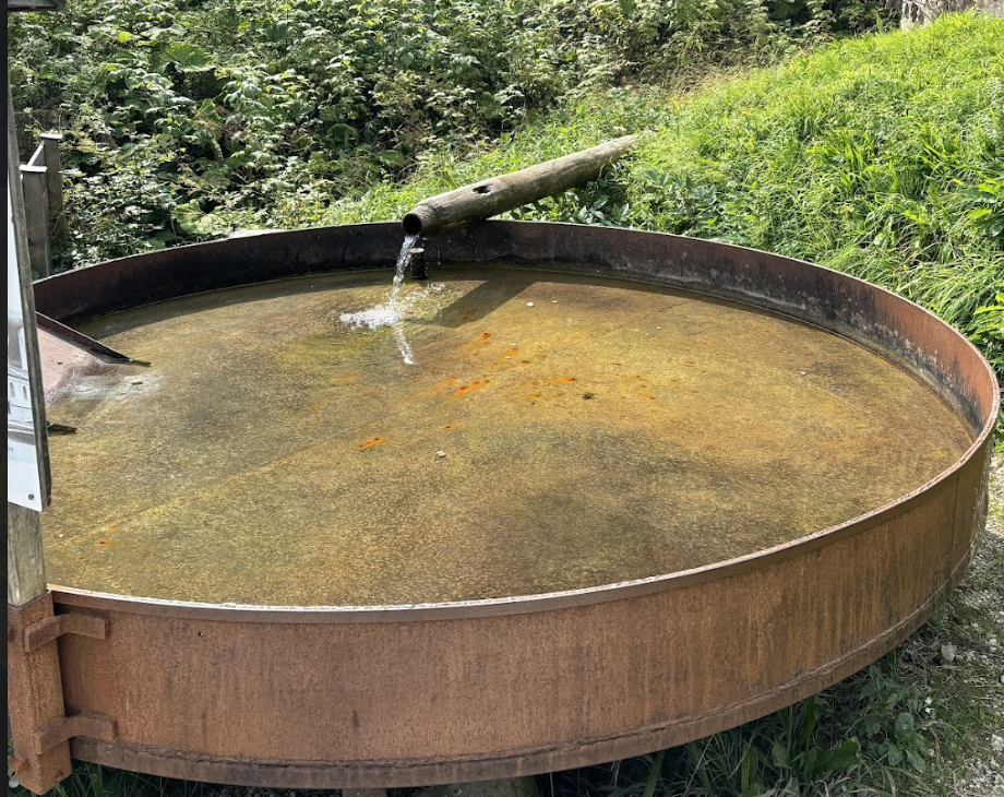 A boiling pan to make salt out of brine in Hallstatt, Austria